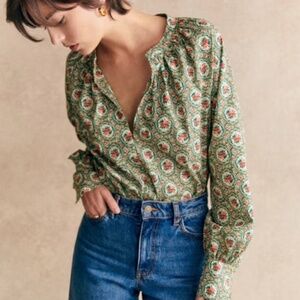 Sezane CARLA Medallion Print BNWT (EU 40)